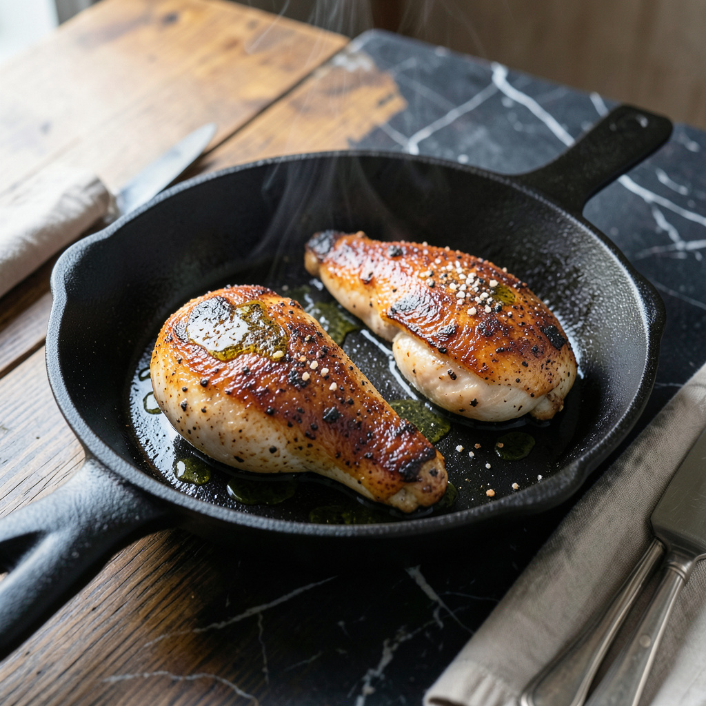 Pan Cooked Chicken Recipe: Golden Crust and Juicy Centers