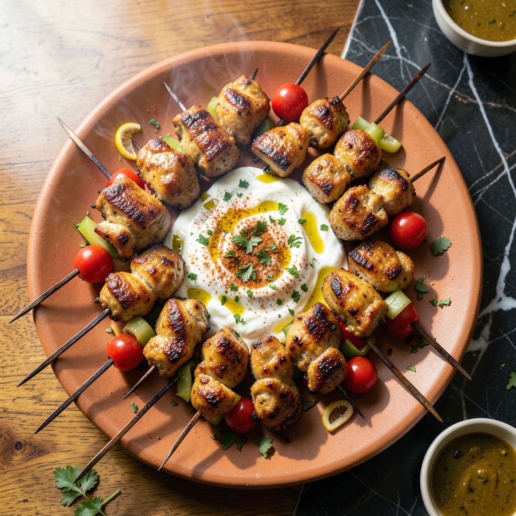 Lebanese Chicken Kabob Recipe: Skewered Middle Eastern Spice Delight